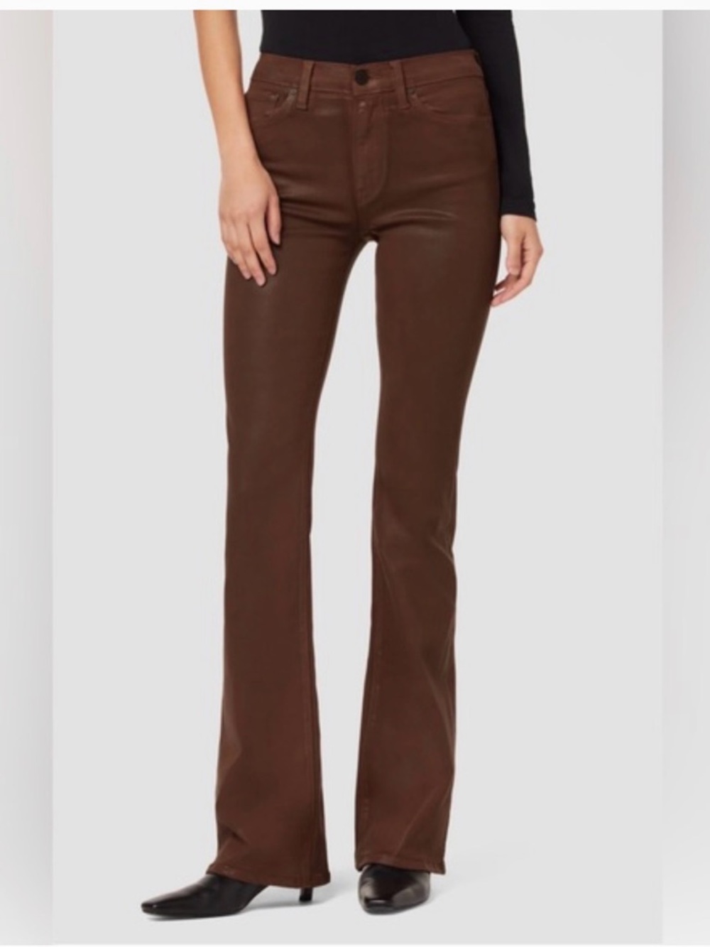 Hudson Jeans Rust Brown High-Rise Flare
